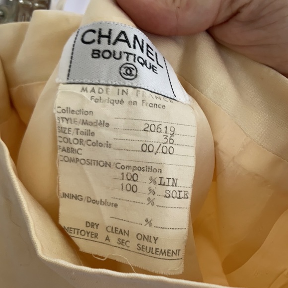 CHANEL BOUTIQUE VINTAGE LINEN SKIRT - Picture 6 of 9